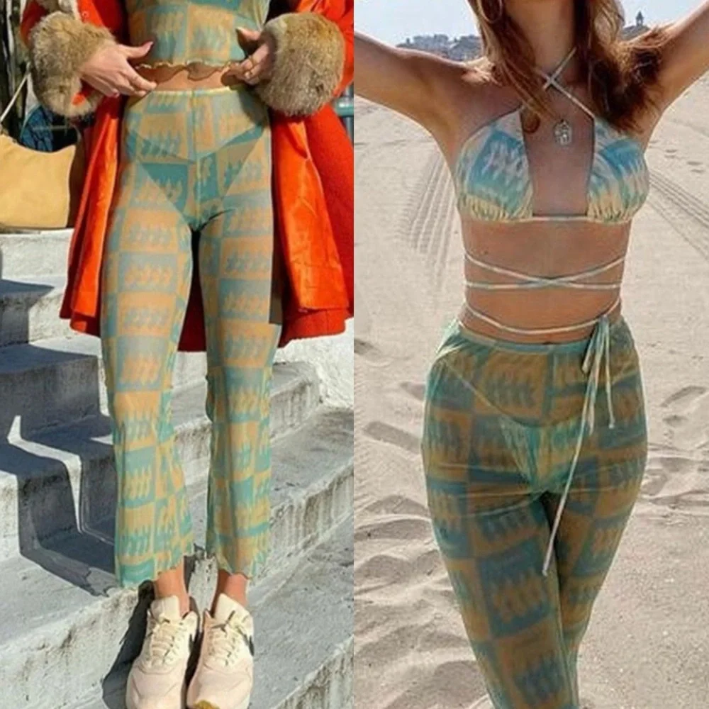 INAMORATA Emily Ratajkowski | Sheer Pants Size: Small - Picture 1 of 5